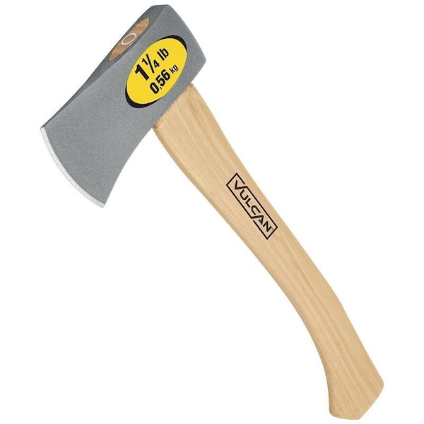 Vulcan Camper Axe, 1-1/4 lb Head, Wood Handle, 14 in OAL - 34479