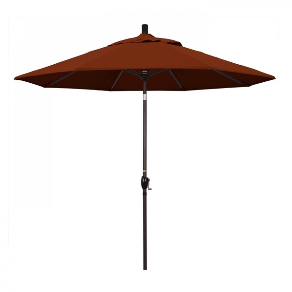 California Umbrella Patio Umbrella, Octagon, 101" H, Pacifica Fabric, Brick - 194061033654