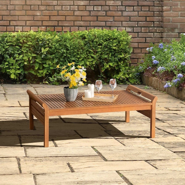 Alaterre Furniture Stamford Eucalyptus Wood Outdoor Rectangle Coffee Table - ANSF03EBO