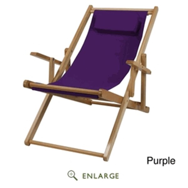 Casual Home 114-00-011-41 Sling Chair, Natural Frame with Purple Canvas - CA627305