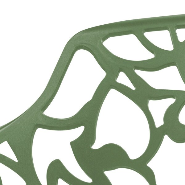 Leisuremod Modern Devon Aluminum Armchair, Khaki Green, 2PK - DCA23G2