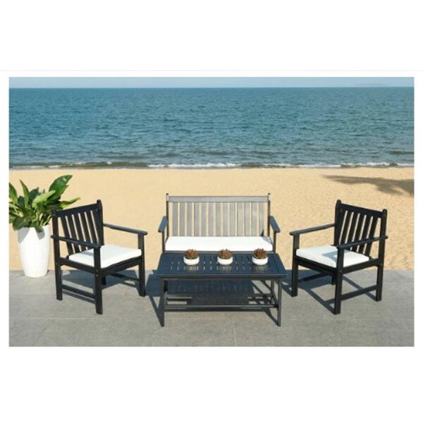 Safavieh Burbank Outdoor Set - Black & White, 4PK - PAT7006C