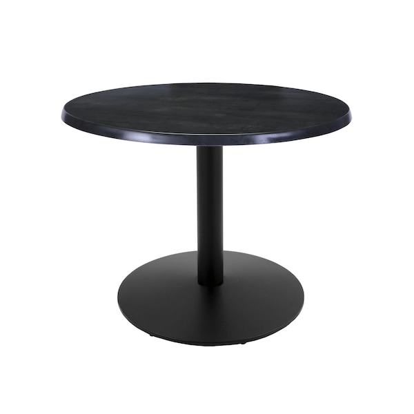 Holland Bar Stool Co 30" Tall In/Outdoor All-Season Table, 30" dia. Black Steel Top - OD214-2230BWOD30RBLKSTL