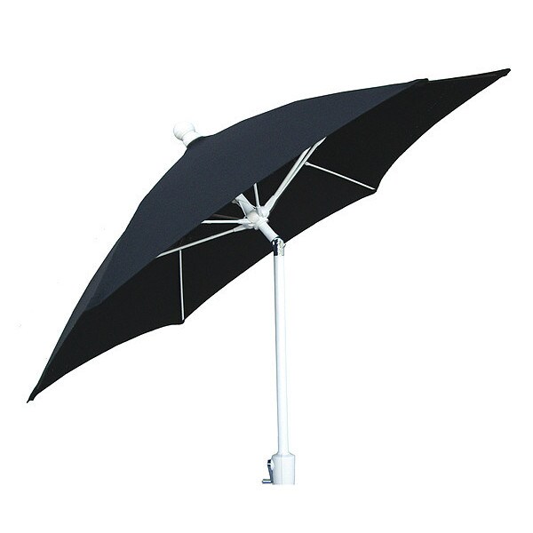 Fiberbuilt Patio Tilt Umbrella Crank White, Black, 7.5 ft. - 7HCRW-T-BLACK