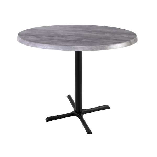 Holland Bar Stool Co 36" Tall In/Outdoor All-Season Table, 36" dia. Greystone Top - OD211-3036BWOD36RGRYSTN