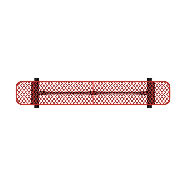 Leisure Craft Leisure Craft 6 FT Outdoor Bench without Back, Portable, Red - B6XPP-RED