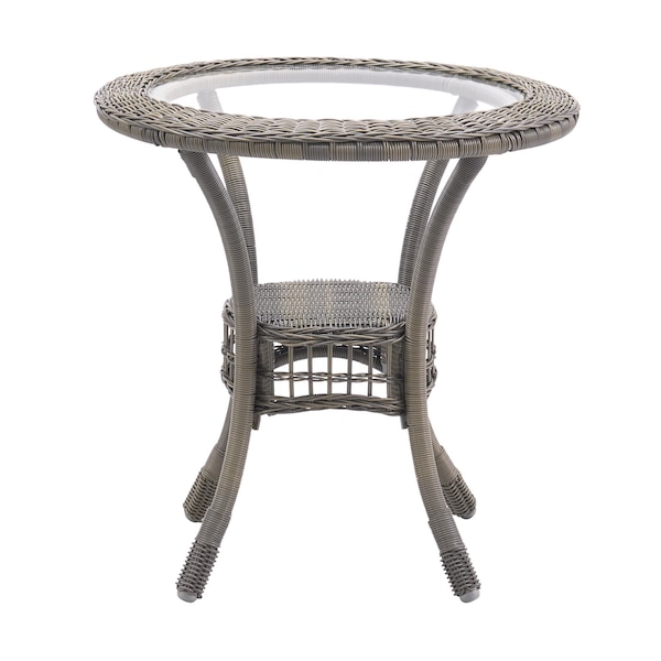 Alaterre Furniture Carolina All-Weather Wicker 3-Piece Dining Set with Bistro Dining Table and Two Dining Chairs - AWWM016MM