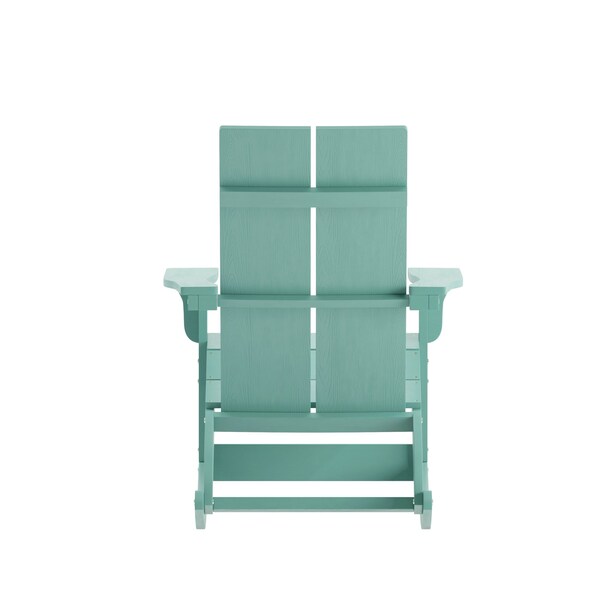 Flash Furniture Sea Foam Modern Poly Resin Adirondack Rockers, 2PK - JJ-C14709-SFM-2-GG
