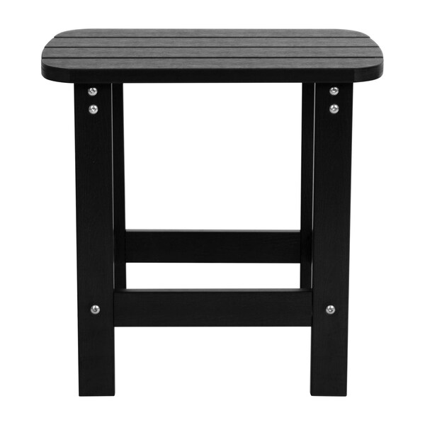 Flash Furniture 4 Modern Black Adirondack Rockers & Side Table - JJ-C14709-4-T14001-BK-GG
