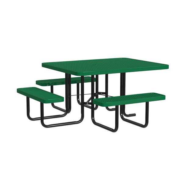Leisure Craft Square Expanded Table, 46 in, Green - T46SQP-ADA-GREEN