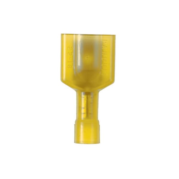 Panduit Male Disconnect, Nyl, Full Insul, 12, PK25 - EDNF10250FIMB-Q