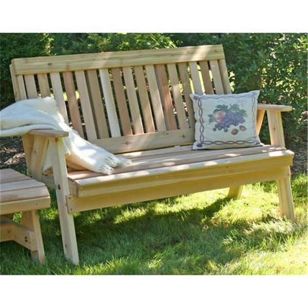 Gardencare 4 ft. Cedar Countryside Garden Bench - GA3365470