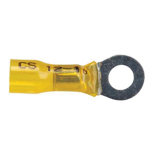 Velvac 12-10 AWG Heat-Shrink Ring Terminal 1/4" Stud PK10 - 37415