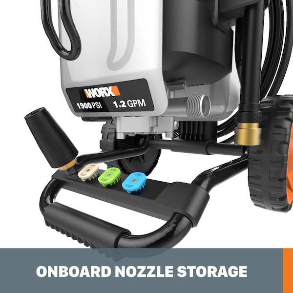 Worx 13 Amp 1900 PSI Electric Pressure Washer, 1.2 GPM - WG606