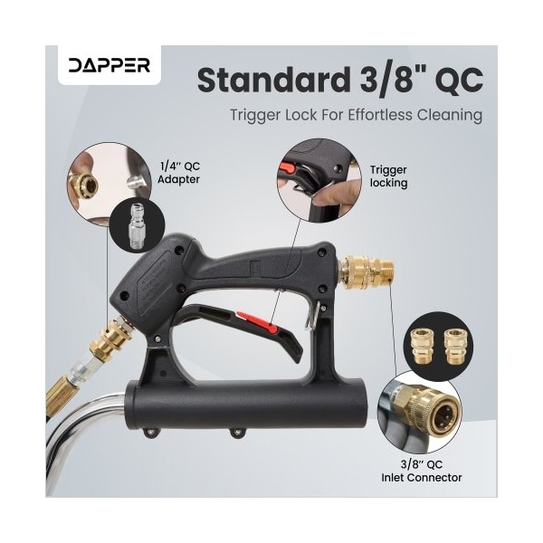 Dapper Supply 20 in. 4350 PSI Surface Pressure Washer Cleaner with 2 Hose Adapters - DP-SPW1116
