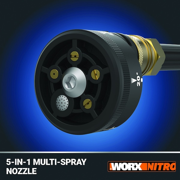 Worx Nitro 20V Brushless Hydroshot Plus Portable Power Cleaner, 710 MAX PSI, Battery and Charger Included - WG633