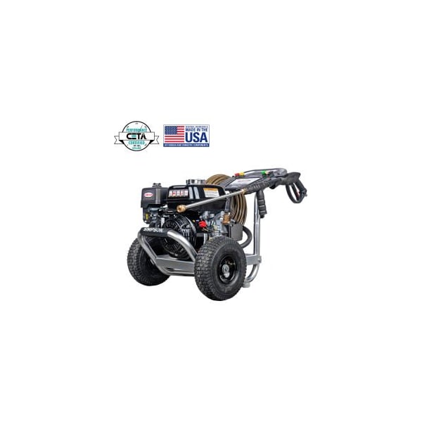 Fna Group Simpson Industrial Gas Pressure Washer W/ Honda GX200 Engine & AAA Pump, 3000 PSI, 3.0 GPM - 61024