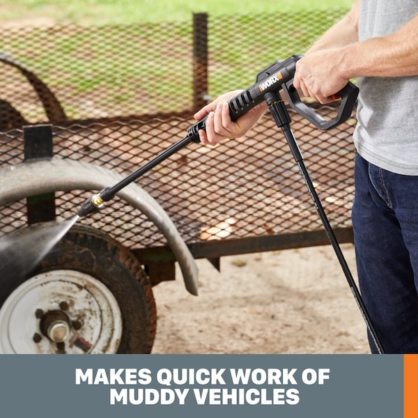 Worx 13 Amp 1800 PSI Electric Pressure Washer, 1.2 GPM with 3 Nozzles - WG605