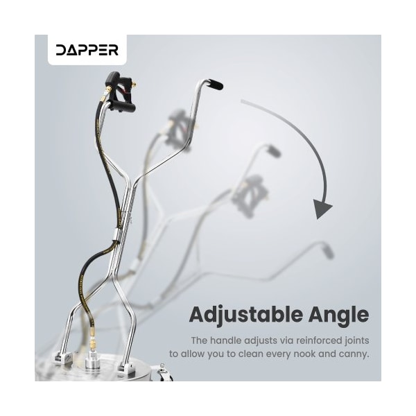 Dapper Supply 24 in. 4350 PSI Pressure Washer Surface Cleaner with 2 Hose Adapters - DP-SPW1117