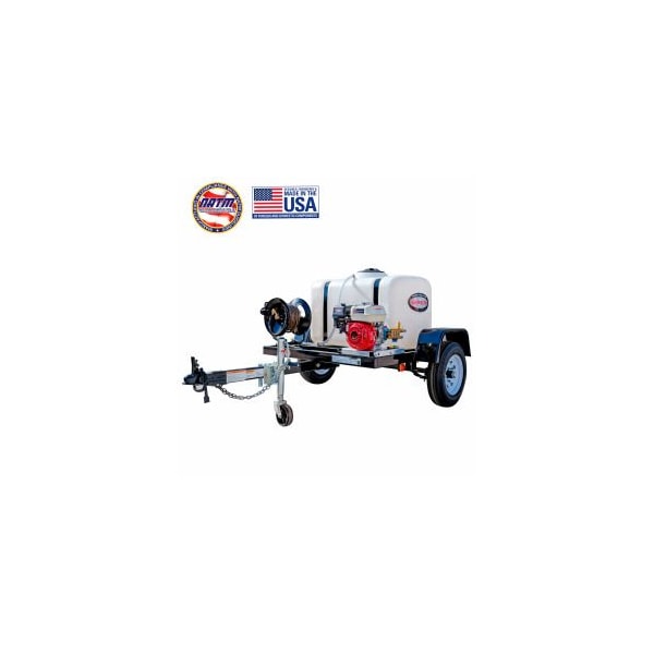 Fna Group SimpsonÂ Mobile Trailer Gas Pressure Washer W/Honda Engine, 3200 PSI, 2.8 GPM, 3/8" Hose - 95000