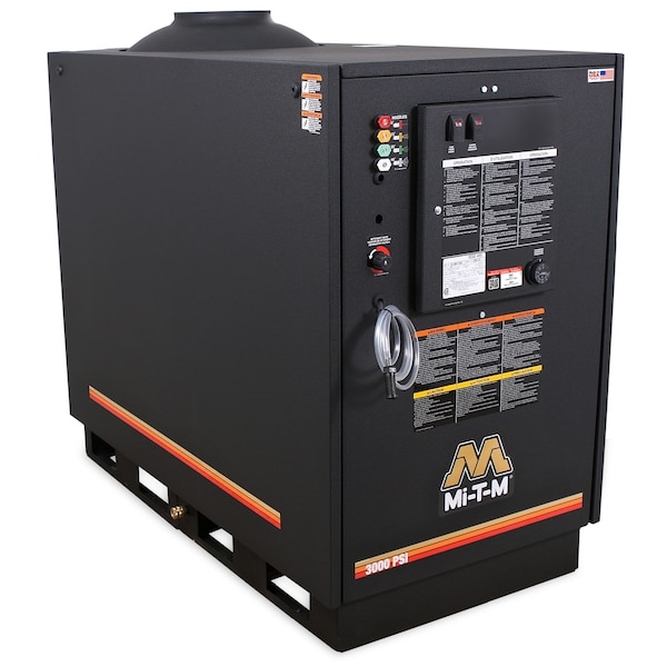 Mi-T-M Medium Duty 3000 psi 3.9 gpm Hot Water Gas Pressure Washer - HG-3004-3208