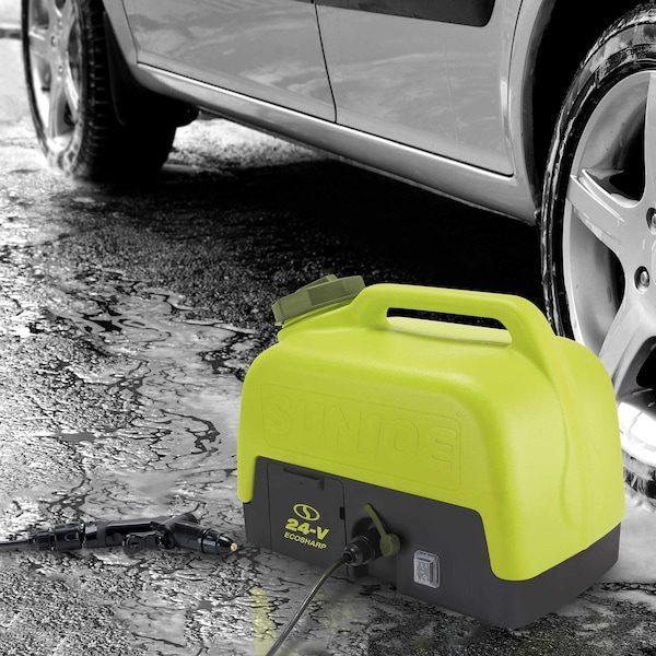 Sun Joe 24-V 2.0-Ah 116-PSI MAX MP Port. Spray Washer w/5Gal. Tank, Accessories - WA24C-LTE