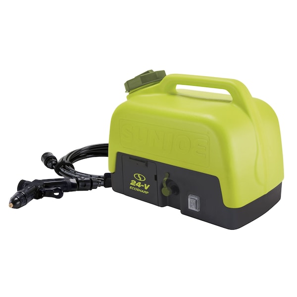 Sun Joe 24-V 2.0-Ah 116-PSI MAX MP Port. Spray Washer w/5Gal. Tank, Accessories - WA24C-LTE