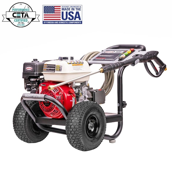 Simpson 3600 PSI At 2.5 GPM HONDA GX200 with AAA Triplex Pump Cold Water Professional Gas Pressure Washer - 60996