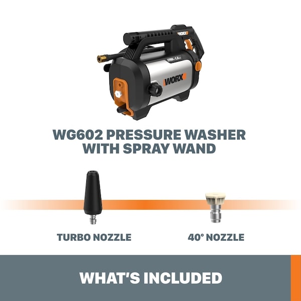 Worx 13 Amp 1700 PSI Electric Pressure Washer - WG602
