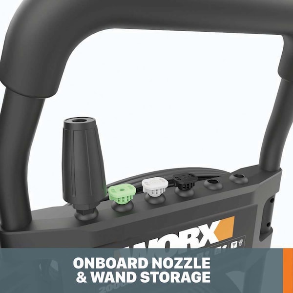 Worx 13 Amp Brushless 2000 PSI Electric Pressure Washer, 1.2 GPM - WG607