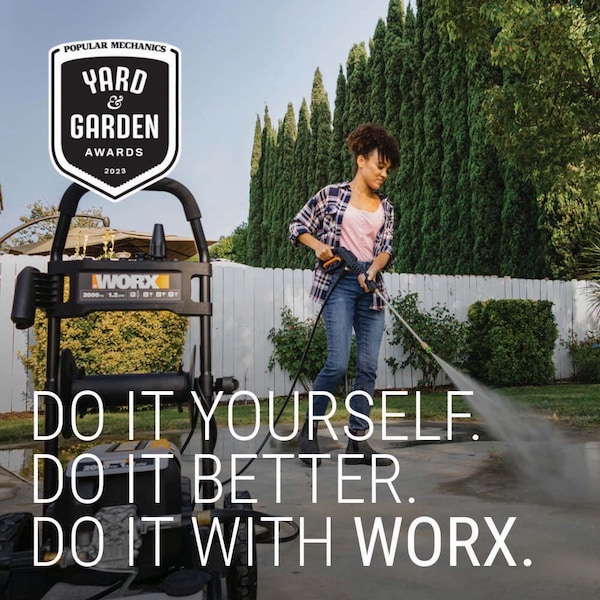 Worx 13 Amp Brushless 2000 PSI Electric Pressure Washer, 1.2 GPM - WG607