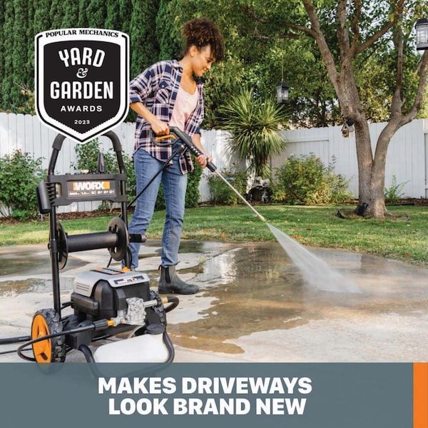 Worx 13 Amp Brushless 2000 PSI Electric Pressure Washer, 1.2 GPM - WG607