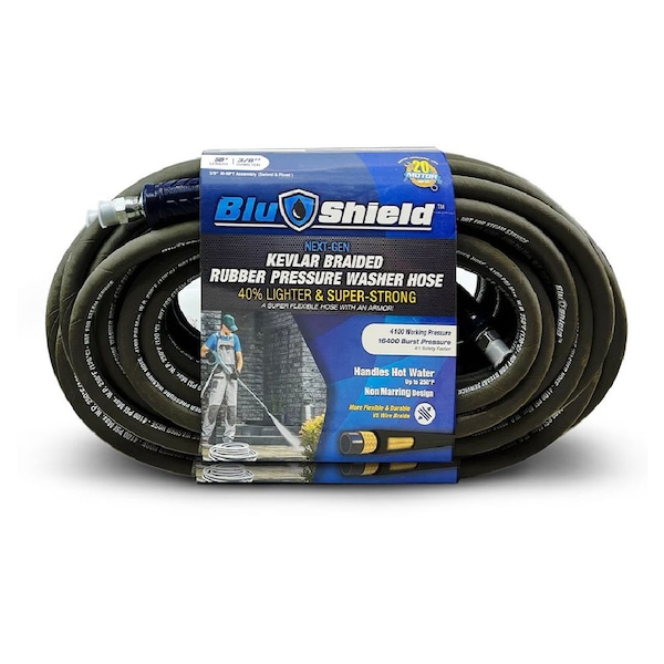 Blubird Blushield Pressure Washer Hose Kevlar Braided3/8in x 50ft - PW3850