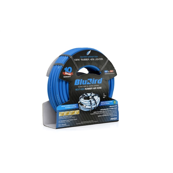 Rmx Industries Blubird Rubber Air Hose 1/4 In. X 100 Ft. - BB14100