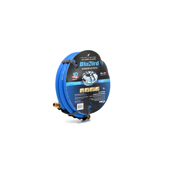 Rmx Industries Blubird Rubber Air Hose 3/8 In. X 10 Ft. - BB3810