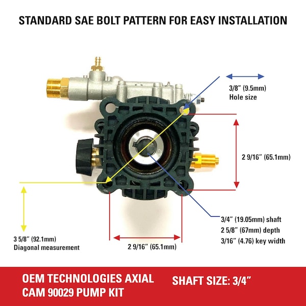 Simpson 90029 OEM Technologies Axial Cam Pump Kit 3400 PSI at 2.5 GPM Axial Cam Pump Kit - 90029