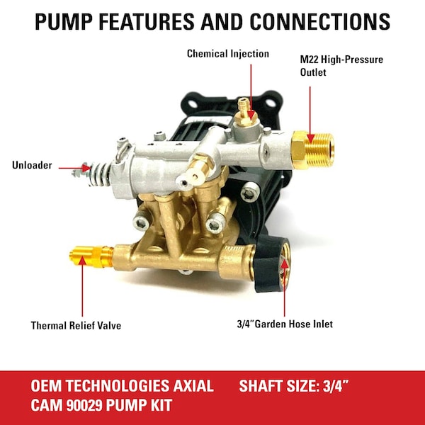 Simpson 90029 OEM Technologies Axial Cam Pump Kit 3400 PSI at 2.5 GPM Axial Cam Pump Kit - 90029