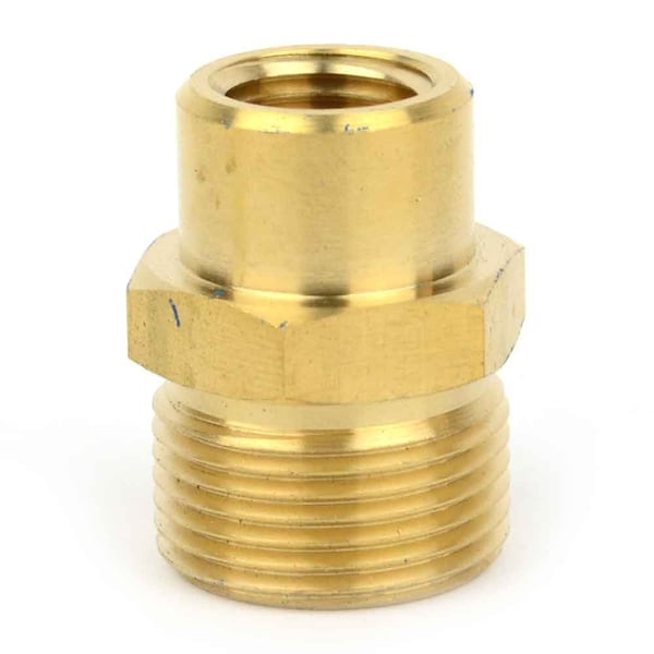 Interstate Pneumatics Pressure Washer M22 x 1/4 Inch FNPT Brass Adapter, 4000 PSI - PW7150