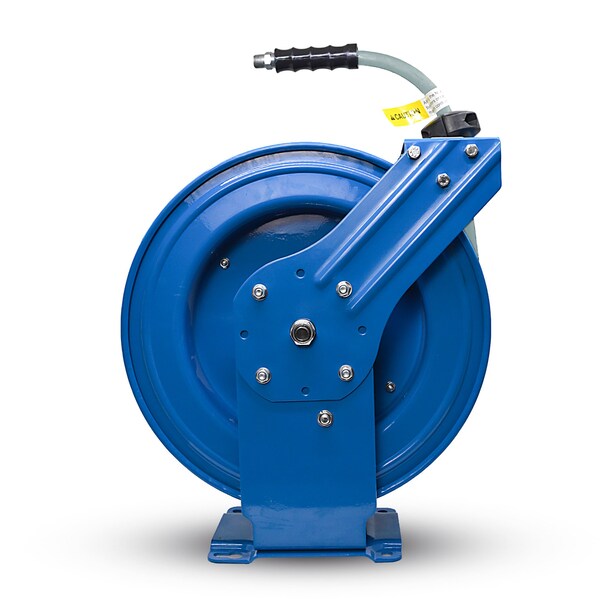 Blushield BluShied 3/8" X 50' Dual Arm Pressure Washer Hose and Reel Assembly - PWSWRDA3850