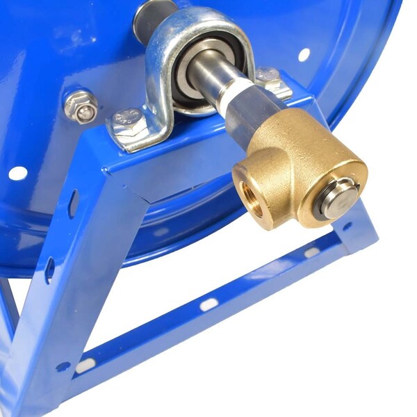 Interstate Pneumatics Pressure Washer Manual Hose Reel Blue Powder Coated Steel - For 200ft X 3/8in Hose No Hose Incl. - PW7192
