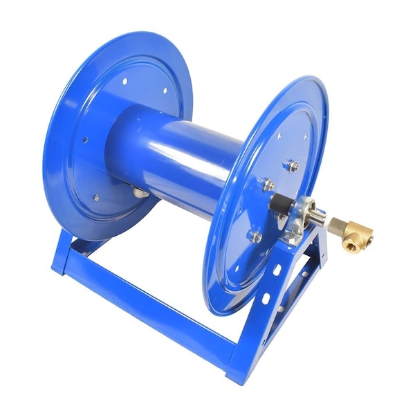 Interstate Pneumatics Pressure Washer Manual Hose Reel Blue Powder Coated Steel - For 200ft X 3/8in Hose No Hose Incl. - PW7192