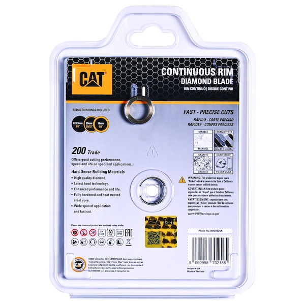 Caterpillar 200 Trade Tile-Hard Dense Materials 5-In Blade 125mm - DA30505U