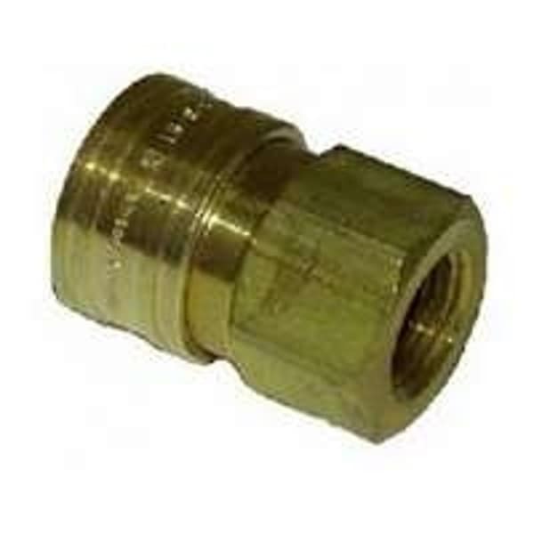 Mi-T-M Adapter, 3/8 x 3/8 in Connection, Quick Connect Socket x FNPT, Brass - AW-0017-0004