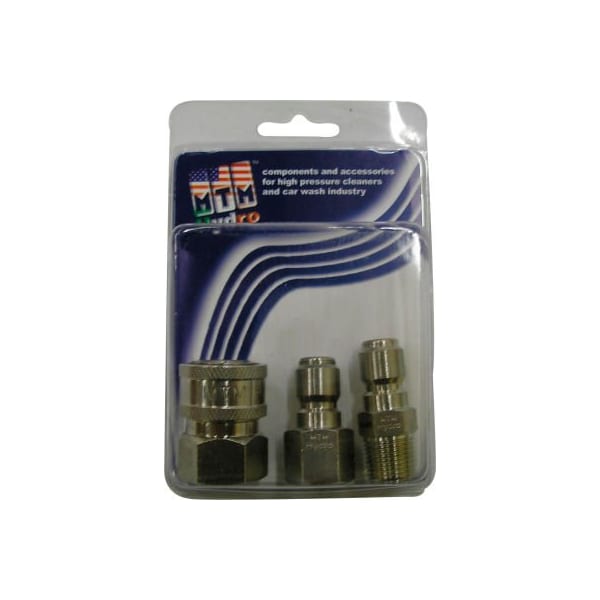 Mtm Hydro MTM Hydro 7500 psi 1/4" Stainless Steel Coupler and Plug Pack - 24.0549
