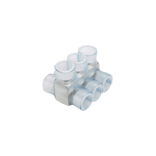 Panduit Multi-Tap Connector, Double-Sided, Clear Insulation, 6, PCSB4-6-6Y - PCSB4-6-6Y