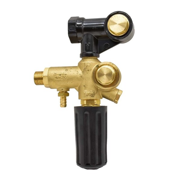 Interstate Pneumatics Pressure Washer Unloaded Valve - 4000 PSI 3/8 Inch MNPT x 3/8 Inch FNPT - PW5311