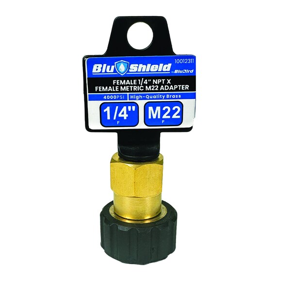 Blushield BluShield 1/4" Female Pipe Thread x Female Metric Pressure Washer Adapter - PWA008