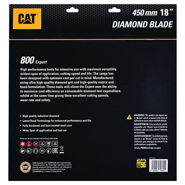 Caterpillar 800 Expert Segmented Laser Welded Asphalt and Abriasive Materials Diamond Blade 18-In - 450mm - DA34022U
