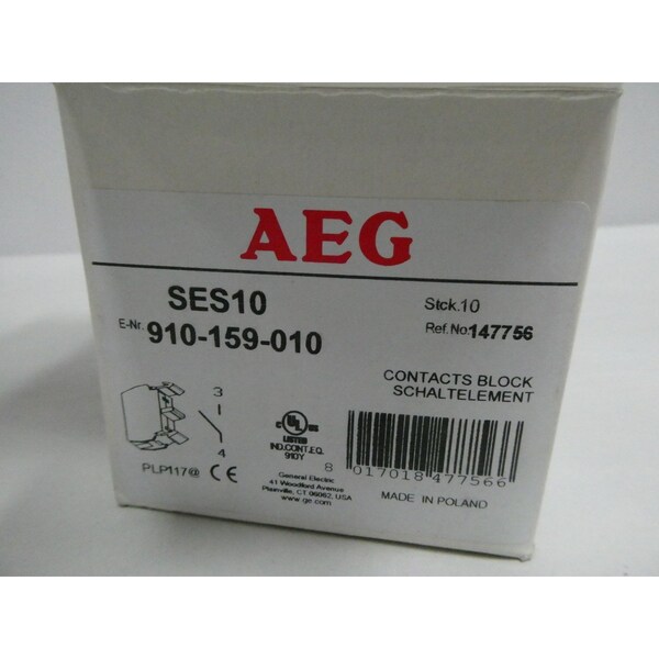 Aeg Contact Block Terminal And Contact Block - SES10 910-159-010
