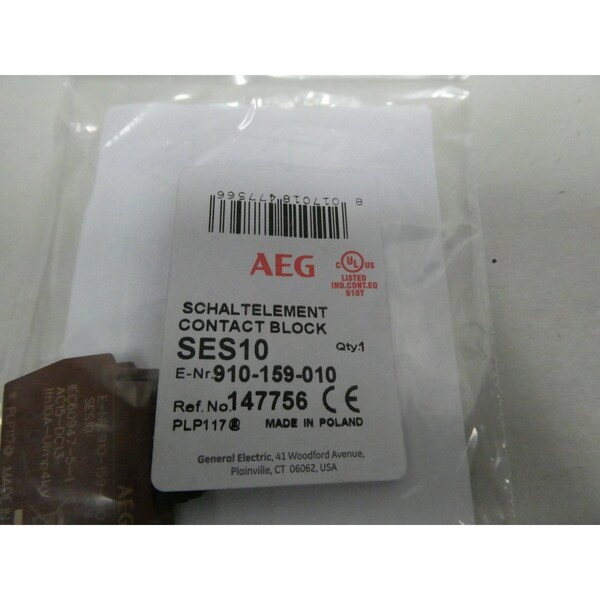 Aeg Contact Block Terminal And Contact Block - SES10 910-159-010